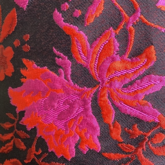 Anthropologie Eva Franco Asymmetrical Floral Jacquard Skirt Sz 2 Brocade Office - Picture 10 of 16